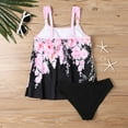 thumbnail image 5 of Flowy Ruffle Tankini Swimsuits for Women Plus Size Summer 2 Piece Retro Bathing Suits Fashion Ladies Modest Swimwear Pink, M, 5 of 6