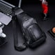 thumbnail image 5 of BULLCAPTAIN Bolso Bandolera de Cuero Casual para Hombre, Negro, 5 of 10
