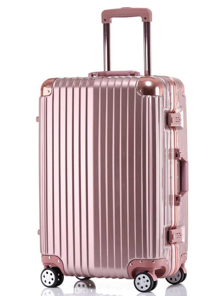 rose gold luggage set walmart