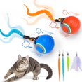 thumbnail image 1 of BABORUI 2 unidades de pelotas interactivas automáticas para gatos, 2 velocidades, 1 of 7