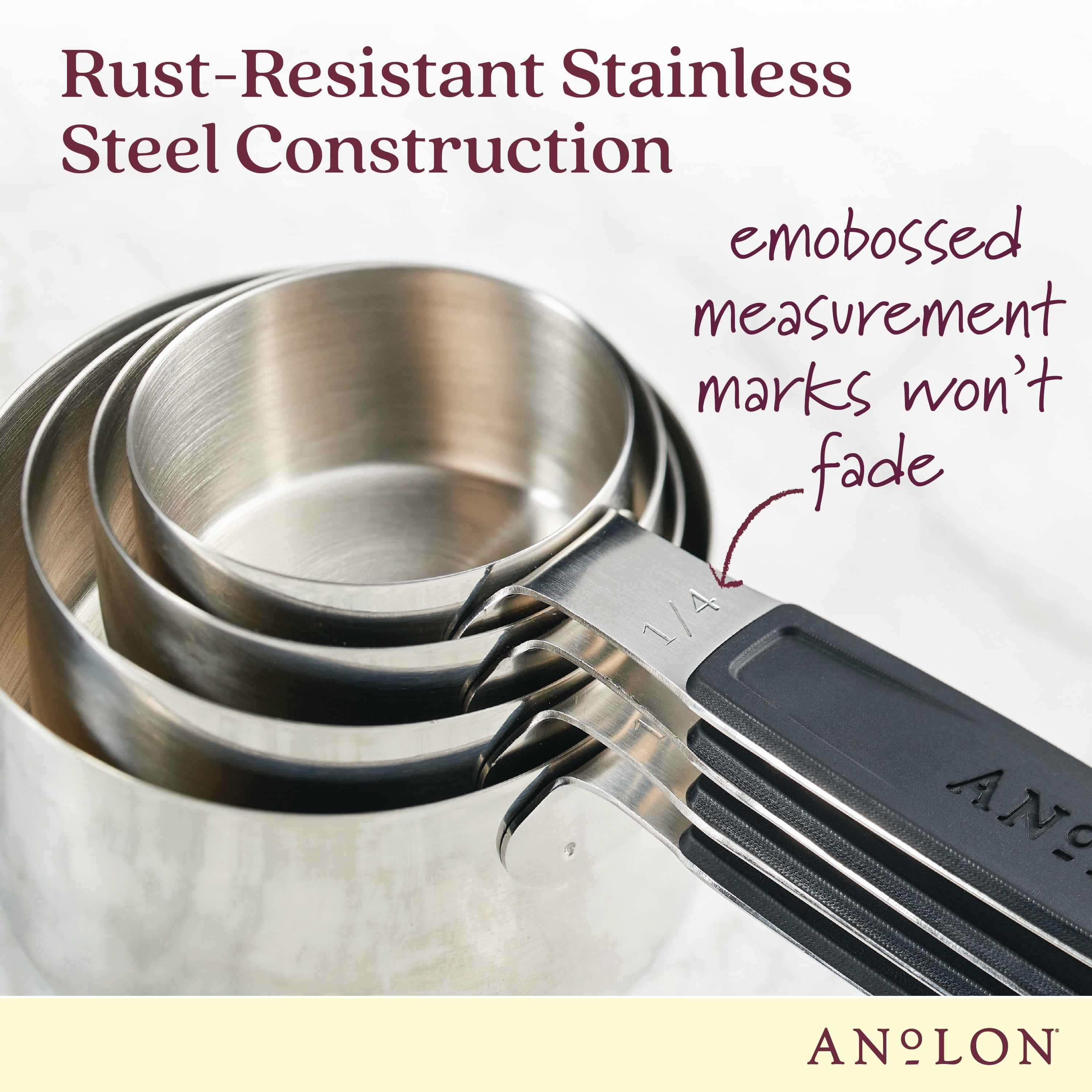 Anolon SureGrip® 4 Piece Magnetic Measuring Cup Set