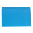 thumbnail image 1 of Colored File Folders, .33 Cut One-Ply Top Tab, Legal, Blue, 100-Box, 1 of 1