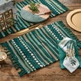 thumbnail image 2 of Park Designs Rainforest Chindi Green Table Runner 13" x 54", 2 of 5