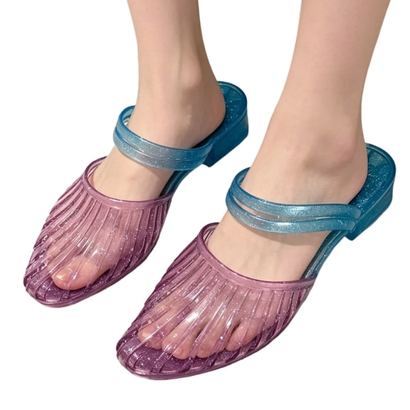 Willtoo Jelly Mesh Ballet Flats Clear Sandals for Women Beach Water Shoes Cute Fashion Trendy for Girls Office Cruise Festivals Gifts