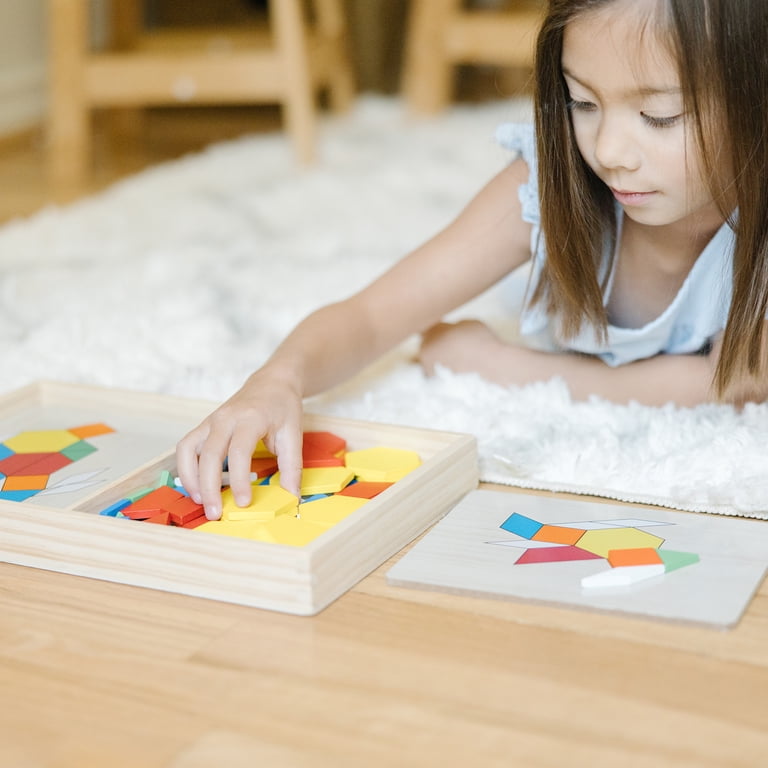 Pattern Blocks and Boards Wooden Toy Set photo 7