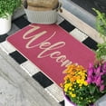 thumbnail image 2 of Pink Welcome Spring Doormat, Summer Home Decor Low-Profile Switch Rug Door Mat Floor Mat for Indoor Outdoor 17x29 Inch, 2 of 5