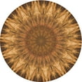 thumbnail image 1 of Ahgly Company Indoor Round Patterned Saddle Brown Area Rugs, 6' Round, 1 of 6