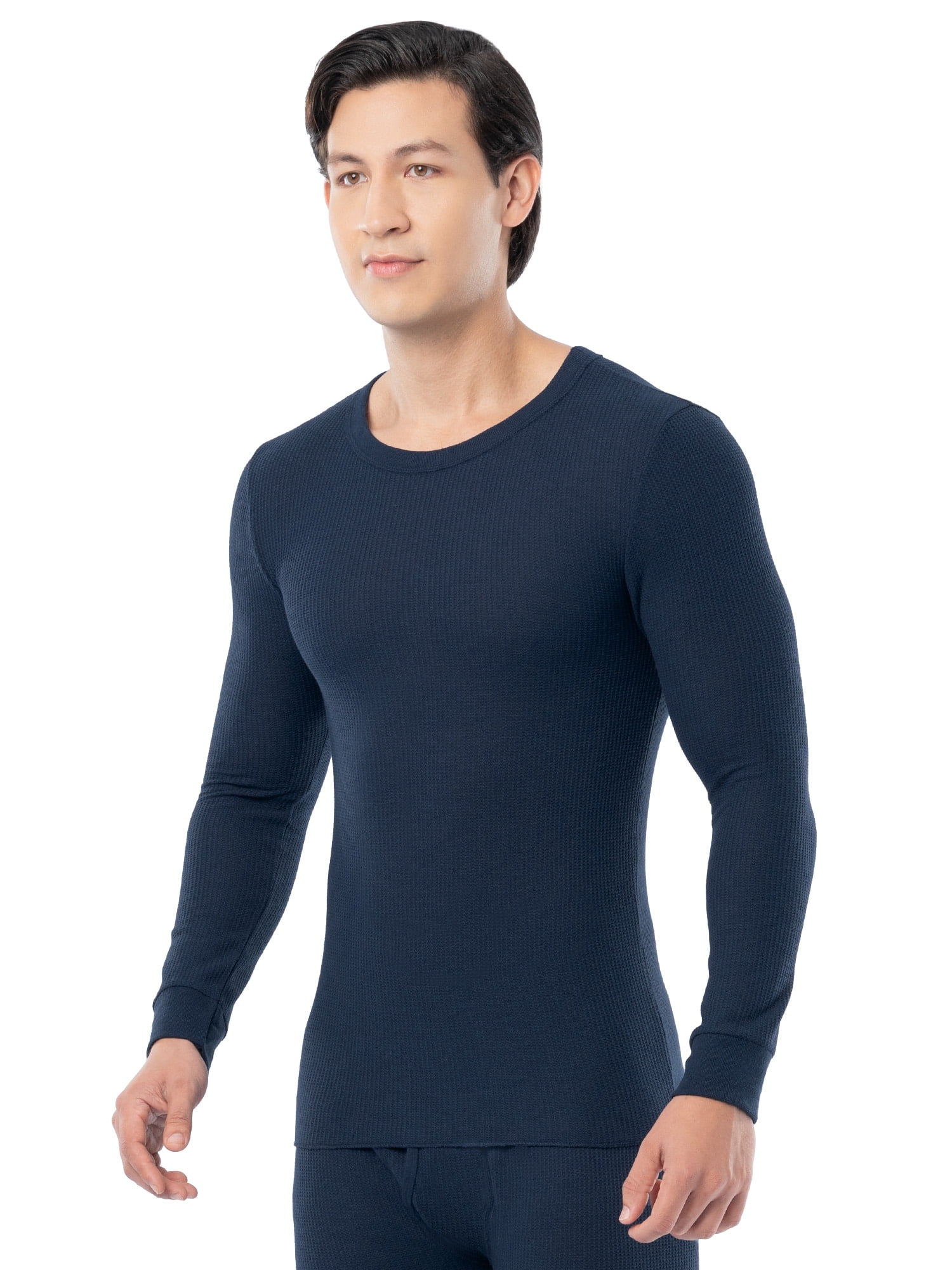 Fruit of the Loom Men's Thermal Waffle Crew Top, 3-Pack, Sizes S-5XL