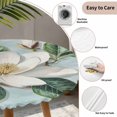 thumbnail image 3 of Botanical Floral Round Tablecloth for 55-60 Inch Tables,Fitted Table Cover with Elastic Edge,Pastoral Magnolia Flowers Leaves Plant Waterproof Outdoor Table Cloth Protector for Patio Garden Dinner, 3 of 9