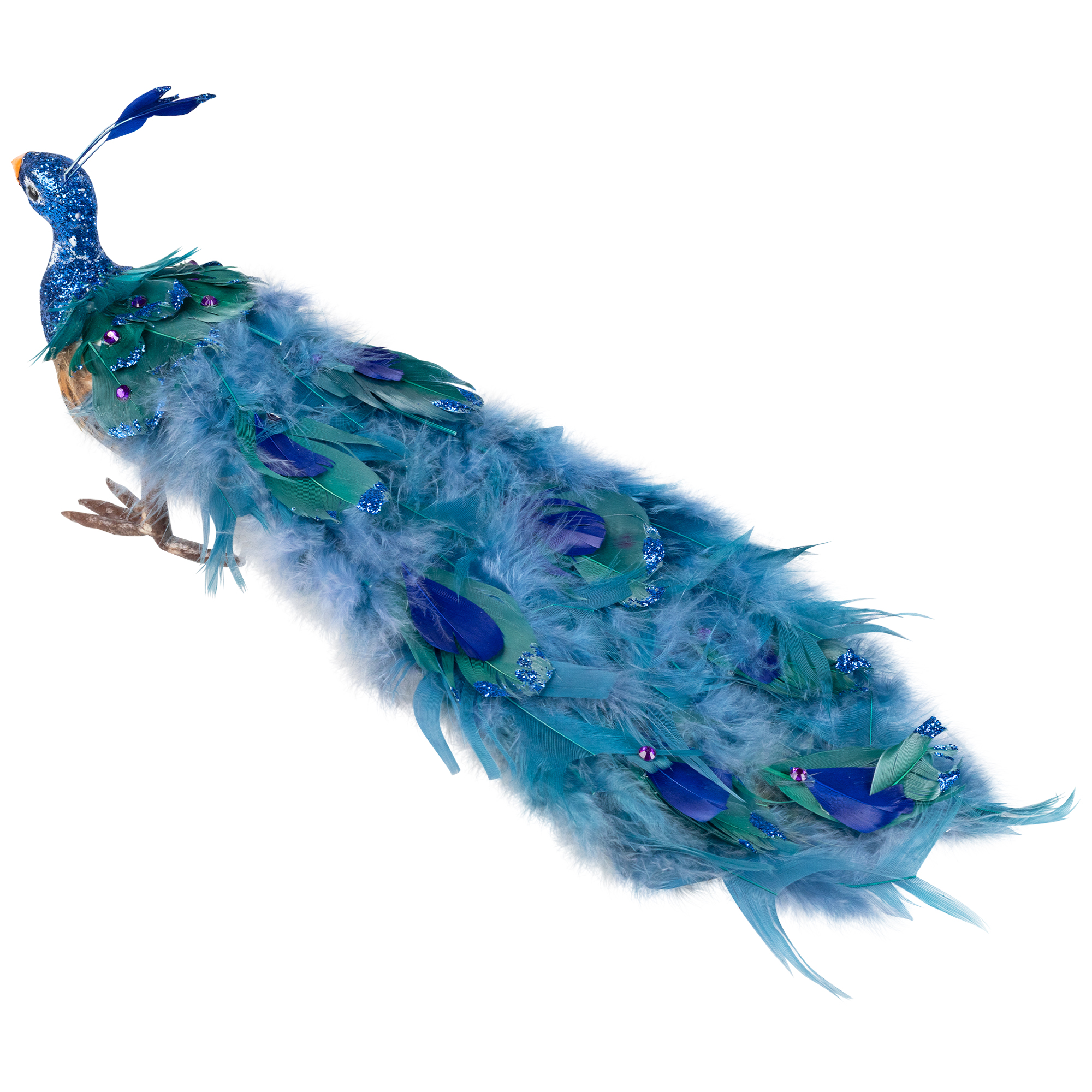 Northlight 13" Peacock Bird with Closed Tail Feathers Christmas Ornament - Green