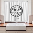 thumbnail image 2 of Ambesonne Movie Theater Kitchen Curtains, Camera and Cinema, 55"x39", Charcoal Grey White, 2 of 3
