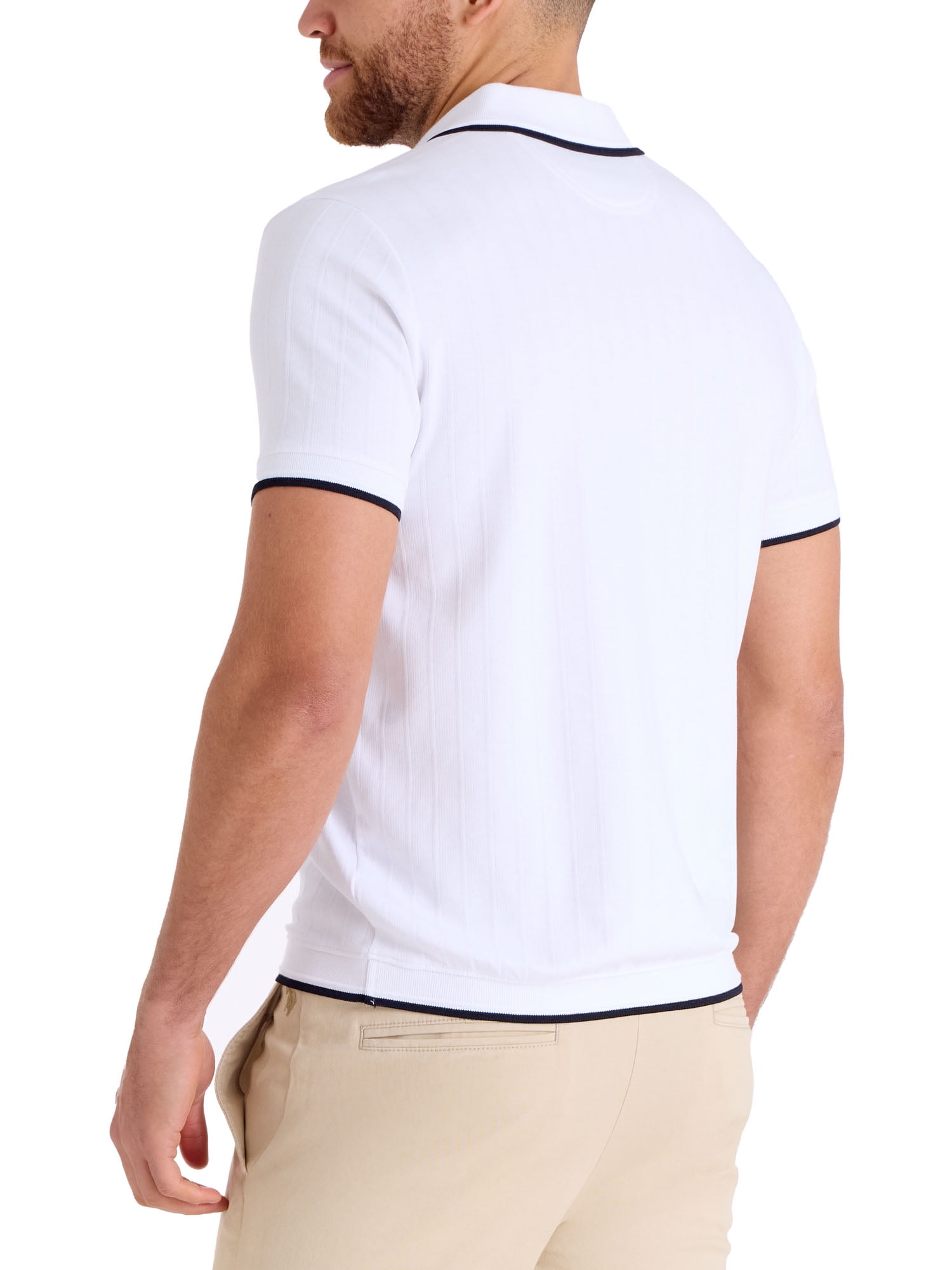 U.S. Polo Assn. Men's Textured Knit Polo Shirt