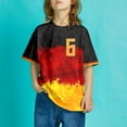 thumbnail image 4 of PMVFHDE T-Shirts Mignons pour Garçons Imprimé Thème Allemagne Numéro Décontracté Col Rond Graphique Grande Taille Chemise Imprimée Couleur Unie Manches Courtes Haut Rose Vif,150, 4 of 6