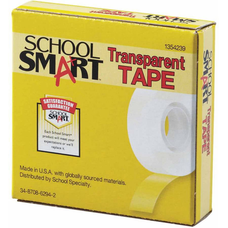 School Smart SelfAdhesive Tape with 1 in Core, Multiple Sizes