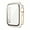 White rose, variant on Glass+Cover for Apple Watch Case 44mm 40mm 42mm 38mm iWatch Case Bumper+Screen Protector Apple Watch Series 3 5 6 SE 4 -blue silver