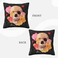 thumbnail image 3 of ZICANCN Cupid Arrow Rose Skull Throw Pillow Covers, Bed Couch Sofa Knit Decorative Pillow Covers for Living Room Farmhouse, 22"x22", 3 of 8