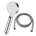 thumbnail image 2 of de mano de alta presión 5 accesorios de ajuste de chorro Fácil de instalar Tornillo universal extraíble en conector G1/2" Profesional Manguera Plata 1.5m perfecl Cabezales de ducha, 2 of 8