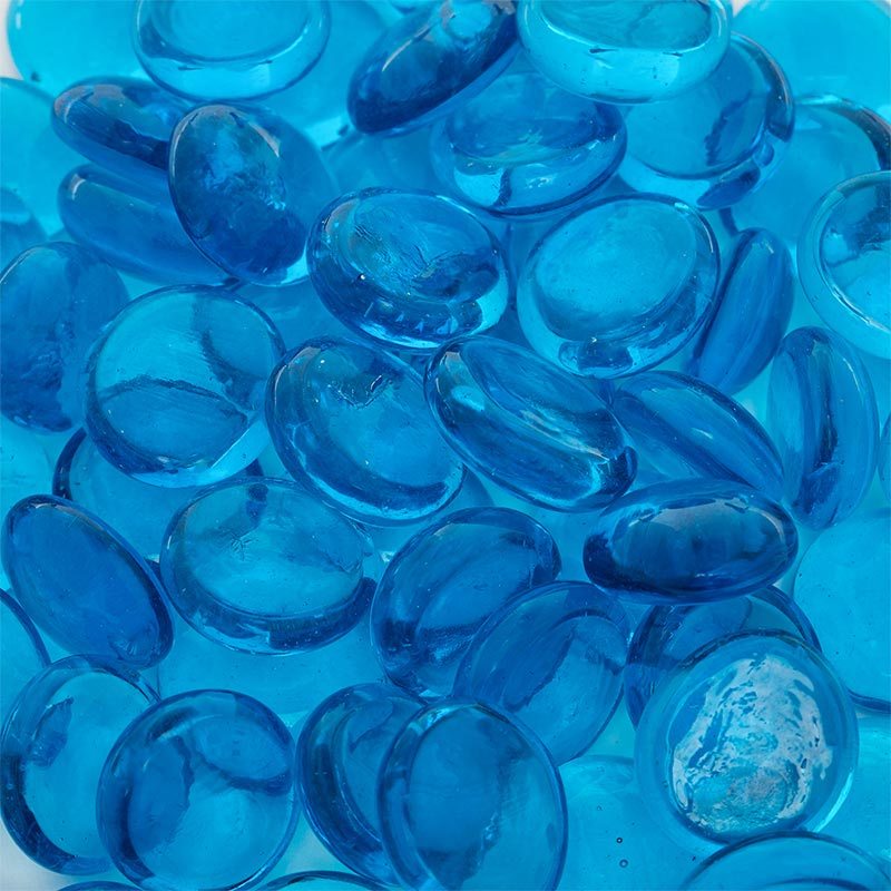 Ice Blue Flat Marbles (3/4 Lb Bag) by Paper Mart