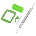 thumbnail image 4 of Uxcell Plastic Buckle, Silicone Strap Loops Green for 19mm Watch Band with Spring Bar Remover, 4 of 5
