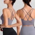 thumbnail image 2 of Women's Plus Size No Underwire Thin Strap Yoga Sports Bra Fitness Sports Underwear, 2 of 2