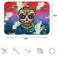 thumbnail image 4 of FREEAMG Sugar Skull Art Painting Day Of The Dead Absorbent Dish Drying Mat Microfiber Kitchen Countertop Table Protector Multi-Purpose Counter Rack Sink Drainer Pad 16"x 18", 4 of 6