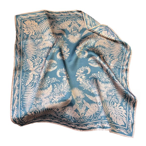 Mulberry Silk Scarfs for Women - Lightweight Square Satin Head Scarf - Small Silk Hair Scarf for Sleeping 21" x 21"