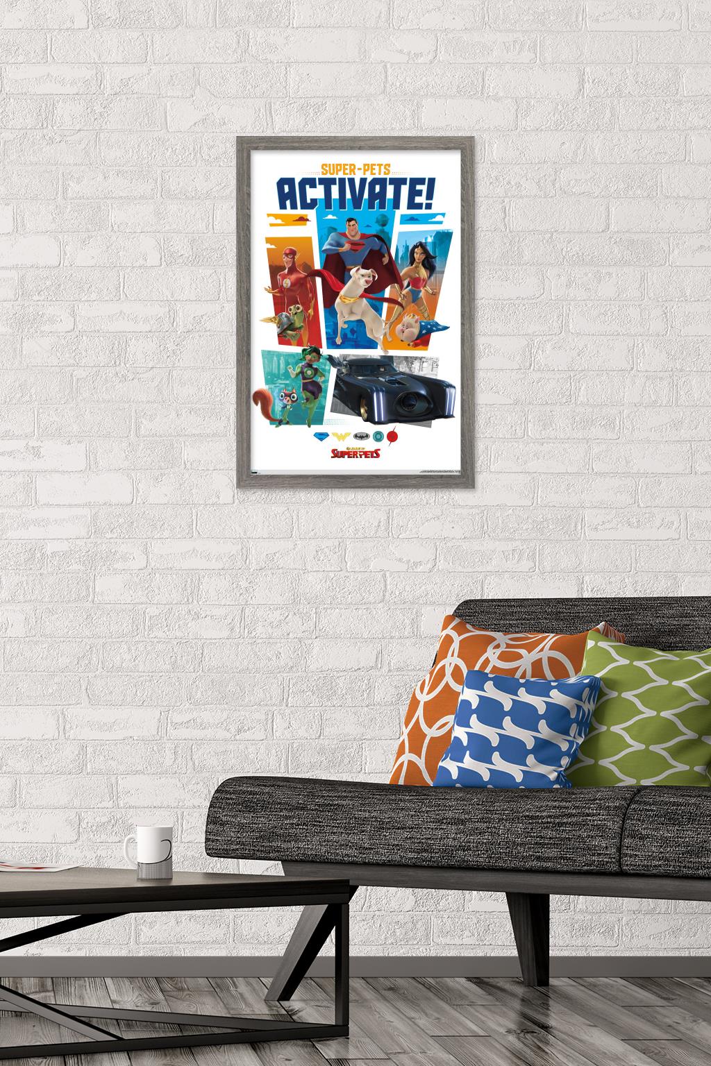 DC League of Super-Pets - Heroes Wall Poster, 14.725" x 22.375" Framed