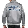 thumbnail image 3 of Men's Starter  Gray Toronto Maple Leafs Printed Team Logo Satin Varsity Full-Snap Jacket, 3 of 3