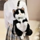 thumbnail image 5 of Mochila de peluche kawaii | Bolso bandolera de gatito adorable para niñas | Monedero de peluche suave con correas ajustables, 5 of 6