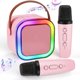 thumbnail image 1 of Bocina JYX, Altavoz Bluetooth Portátil con 2 Micrófonos Inalámbricos, Luces RGB, Bocina Bluetooth Compatible con Entrada TF/AUX y voz Mágica Divertida, K12, 1 of 12