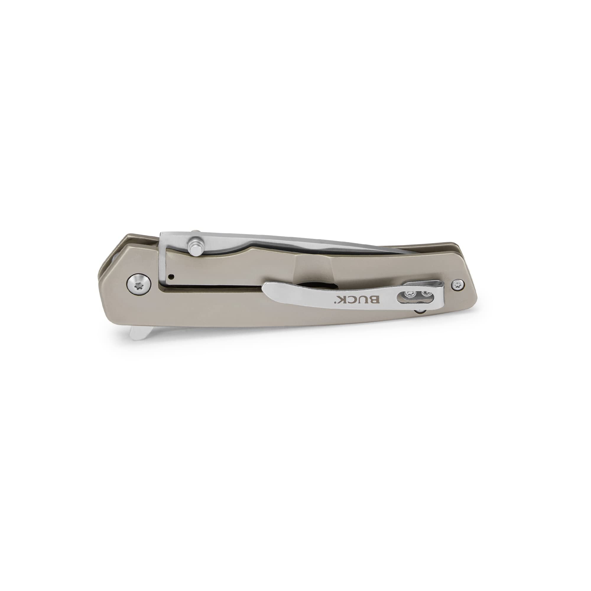 Buck Knives 253 Odessa Folding EDC Knife, 3-1/8” Pocket Knife Blade, Silver, 4.9 oz