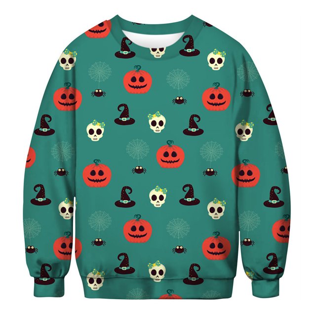 JHLZHS Light Hoodies for Men Zip up Men's Fall Winter Pumpkin Print Round Neck Hoodless Sweatshirt Full Zip Hoodies for Men Lightweight Hoodies for Men with Designs