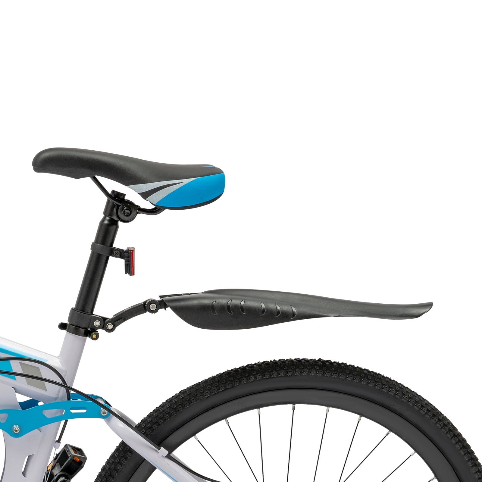 ChicHomey 26" Folding Mountain Bike-- 21-Speed (3x7 Gears),264.5lbs Max Load,Dual Disc Brakes & Anti-Slip Tires for Urban/Outdoor Cycling,Blue&White
