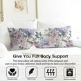 thumbnail image 3 of Floral Body Pillow Cover – Soft & Breathable, Hidden Zipper, 20"x54", Vintage Wildflower & Botanical Print with Butterflies & Bees – Gift for Side Sleepers, Pregnancy, Farmhouse Decor, 3 of 7