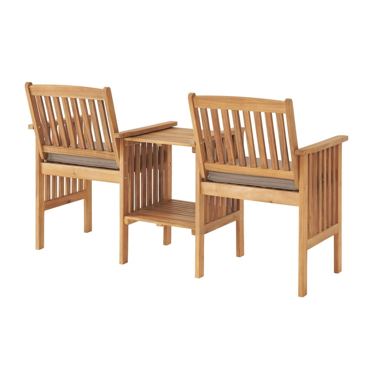 Burmese/English：Great used furniture & appliances at fair prices! Alaterre Furniture Bristol Acacia Wood Outdoor Double Seat Bench