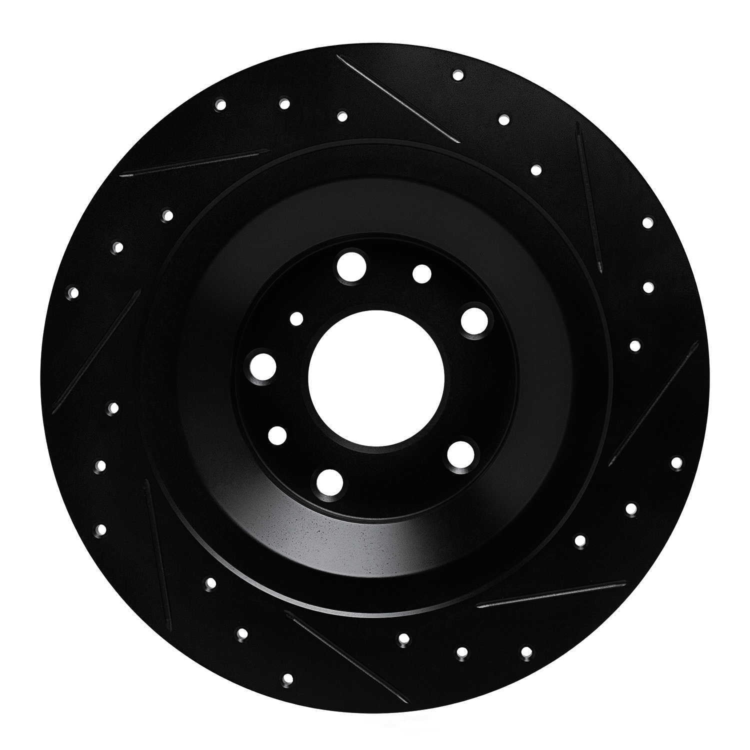 Dynamic Friction Company 633-80085L DFC Brake Rotor - Drilled And Slotted - Black