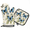Multicolor 4, variant on CURLYOOT Butterfly Oven Mitts and Pot Holders Sets of 2, Non-Slip Washable Hot Pads and Oven Gloves for Kitchen Cooking Baking