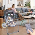 thumbnail image 5 of EONROACOO 5-Speed Baby Swing for Newborn Toddler, Bluetooth Infant Swing Bouncer(Grey), 5 of 10