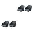 thumbnail image 3 of Guardoinrt 2 Pcs/Ensemble Housse de Chaise Extensible Transformable Protection Complète et Décoration Élégante Entretien Facile Gris Foncé 2Ensemble, 3 of 6