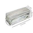 thumbnail image 2 of Djunllk Pencil Case Pouch Large Capacity Zipper Pouch Sturdy Aesthetic Multipurpose, Clear Pencil Bag for Travel Office Stationary Organization, 2 of 3