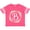 Football Pink and White, variant on B Monogram Alphabet Letter Rose Floral Wreath Girls Toddler T-Shirt