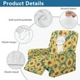 thumbnail image 5 of Xixirimido White Cat Sunflower Pattern Recliner Chair Covers 4 Pieces, Stretch Lazy Boy Recliner Cover, Recliner Sofa Slipcover with Pockets, Furniture Protector for Living Room, Pets, Kids, 5 of 8