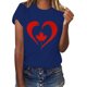 thumbnail image 3 of Camisas de Manga Corta para las Mujeres Impresión de Manga Corta Cuello Redondo, Camisa Casual de Poliéster para las Mujeres, Lavado de Manos, 3 of 7
