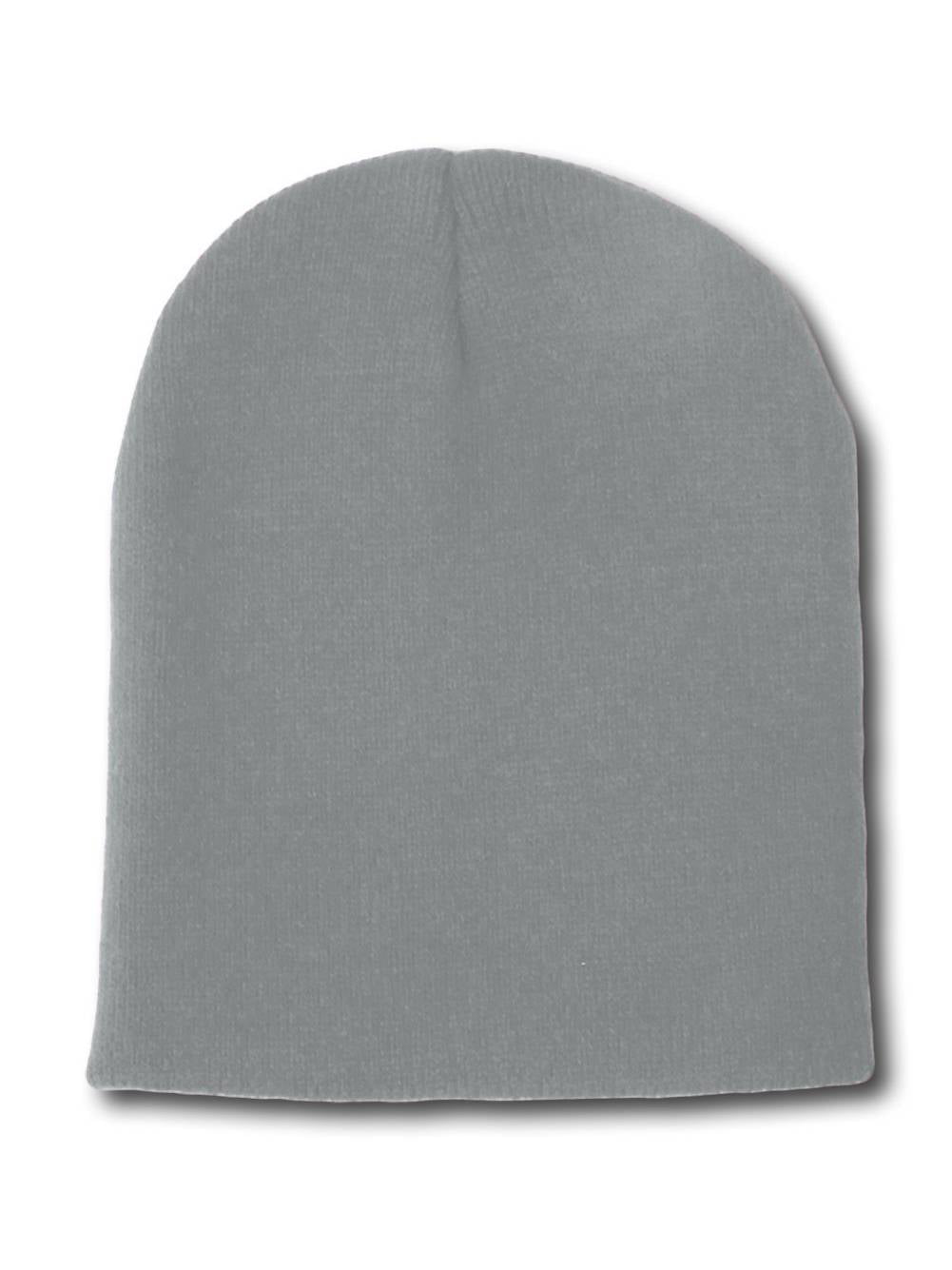 TopHeadwear Blank Short Beanie Cap Many Colors Available , Heather Grey