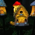 thumbnail image 2 of MKLZ Solar Garden Lights, Resin Mushroom House Outdoor Solar Lights, Waterproof Solar Powered Lights, 2 of 7