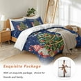 thumbnail image 7 of Merry Christmas Bedding Duvet Cover Set Twin Size 4 Pieces Blue Red Gnome Tree Snow Soft Twill Plush Quilt Cover, Include 1 Duvet Cover 1 Flat Sheet And 2 Pillow, 7 of 7