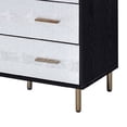 thumbnail image 4 of Emily 37 Inch Wood Tall Dresser Chest 4 Drawers Gold Handles Black - Saltoro Sherpi, 4 of 6