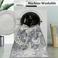 thumbnail image 5 of GlowSol 2 by 6 feet Hallway Runner Rug Modern Floral Machine Washable Mat Farmhouse Low Pile Kitchen Rug Runner for Laundry Room, Gray, 5 of 8