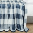 thumbnail image 2 of Clara Clark Ultra Plush Heavy Thick Raschel Imitation Mink Bed Blanket, 82 x 102, Navy Check, 2 of 5