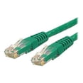 thumbnail image 2 of StarTech.com 50ft CAT6 Ethernet Cable, 10 Gigabit Molded RJ45 650MHz 100W PoE Patch Cord, CAT 6 10GbE UTP Network Cable with Strain Relief, Green, Fluke Tested/Wiring is UL Certified/TIA - Category 6 - 24AWG (C6PATCH50GN) - Patch cable - RJ-45 (M) to RJ-45 (M) - 50 ft - UTP - CAT 6 - molded - green - for P/N: ST121SHD30, 2 of 4